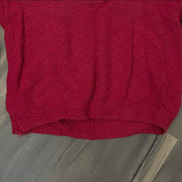 Vintage Best American Clothing Co Chunky Knit Patterned Sweater Red Size Medium - Picture 3 of 7